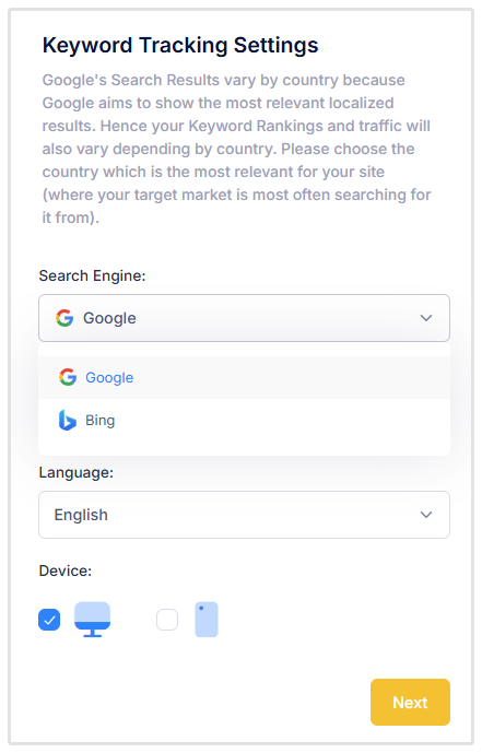 Keyword Tracking